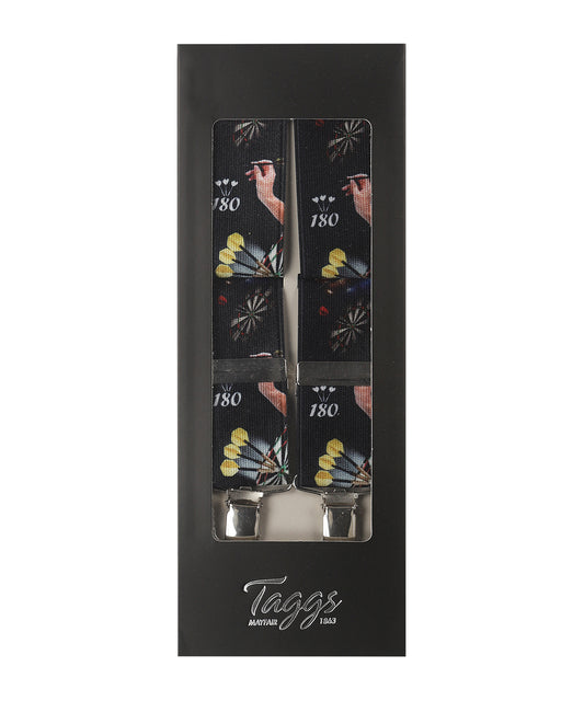 Elastic suspenders with clips | Black