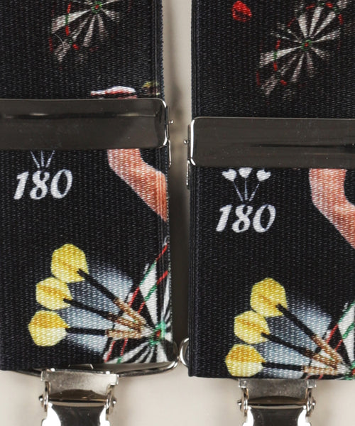 Elastische bretels met clips | Zwart