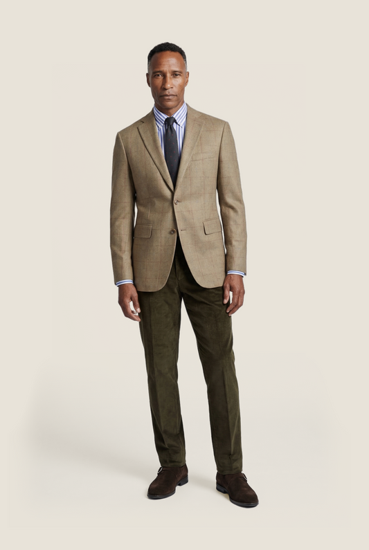 Silk Blazer | Brown