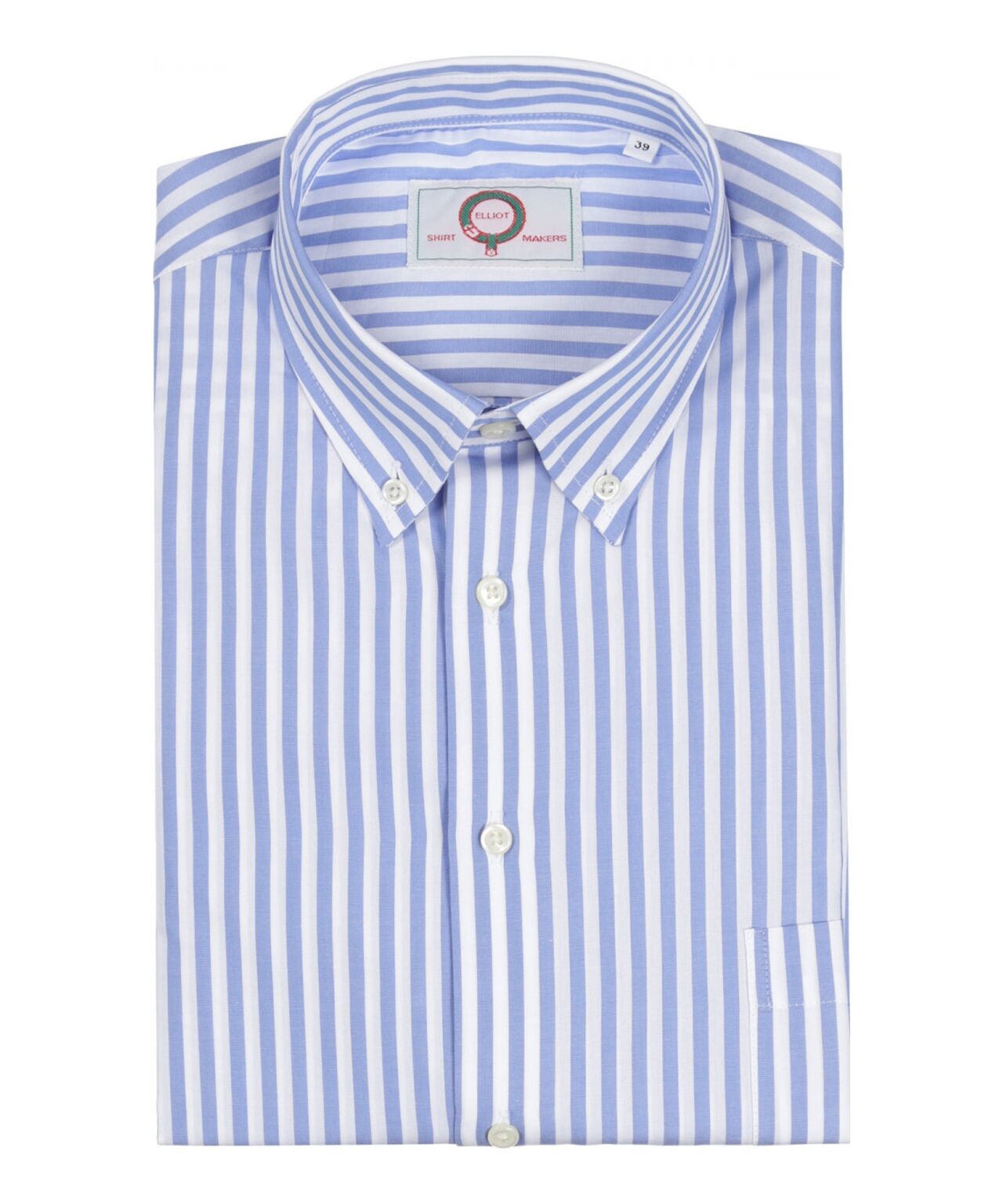Shirt Button Down | Licht Blauw Streep Breed