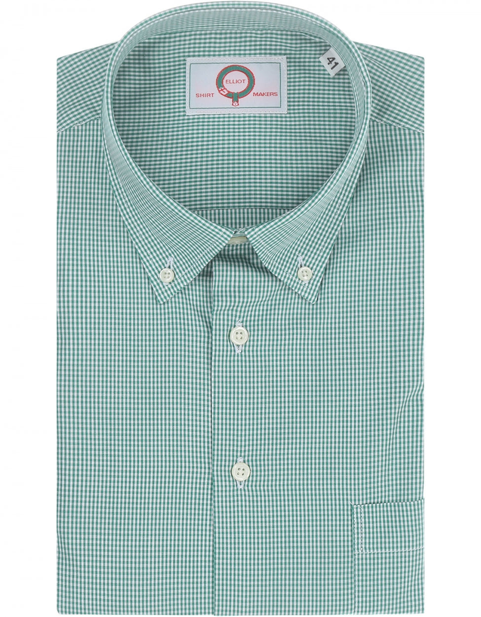 Shirt Button Down | Groen Ruit Micro