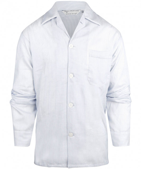 Pyjama | White Blue micro stripe