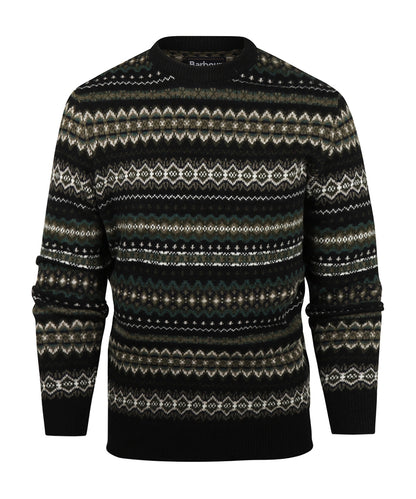 Barbour Fairisle Pullover mit Rundhalsausschnitt | Schwarz
