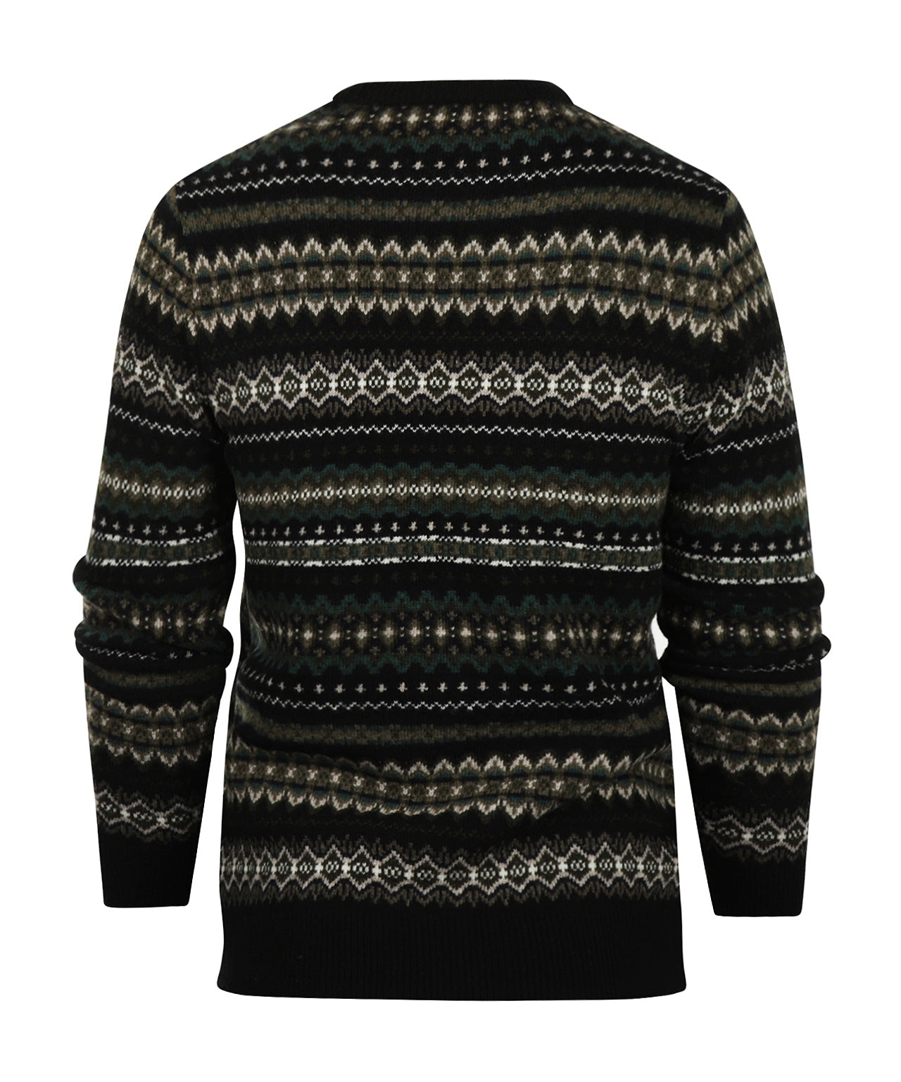 Barbour Fairisle Pullover mit Rundhalsausschnitt | Schwarz