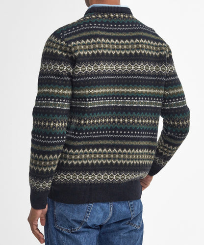 Barbour Fairisle Pullover mit Rundhalsausschnitt | Schwarz
