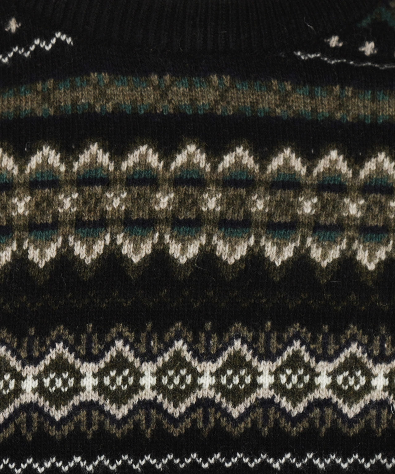 Barbour Fairisle Pullover mit Rundhalsausschnitt | Schwarz