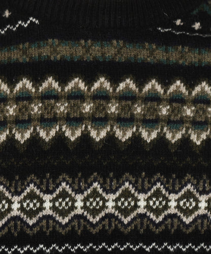 Barbour Fairisle Pullover mit Rundhalsausschnitt | Schwarz