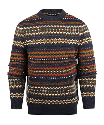 Barbour Fairisle Pullover mit Rundhalsausschnitt | Marineblau