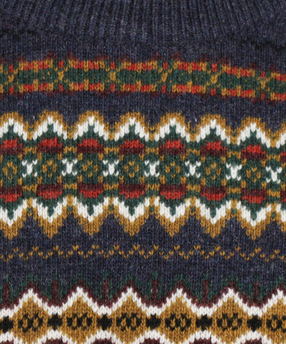 Barbour Fairisle Pullover mit Rundhalsausschnitt | Marineblau