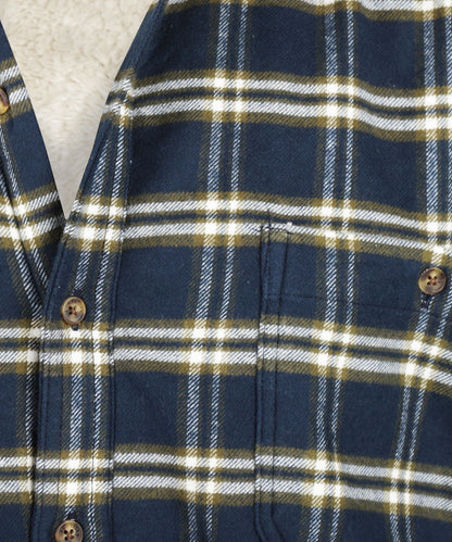 Gefüttertes irisches Hemd | Blau