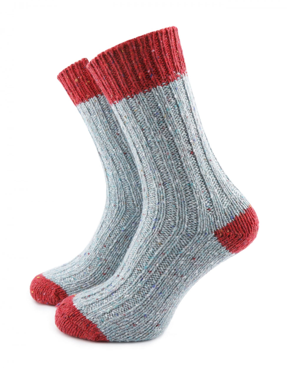 Flecks Sock | Licht Blauw Rood