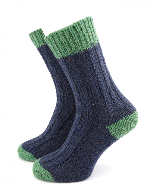 Herrensocken mit Fleckenmuster | Blau