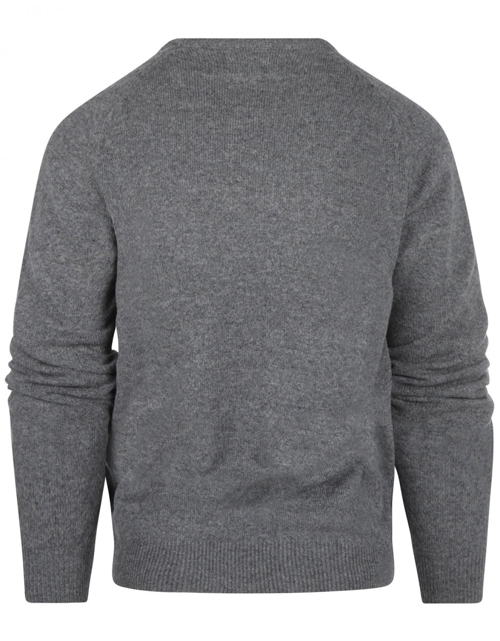 Klassischer Lammwollpullover mit V-Ausschnitt | Grau