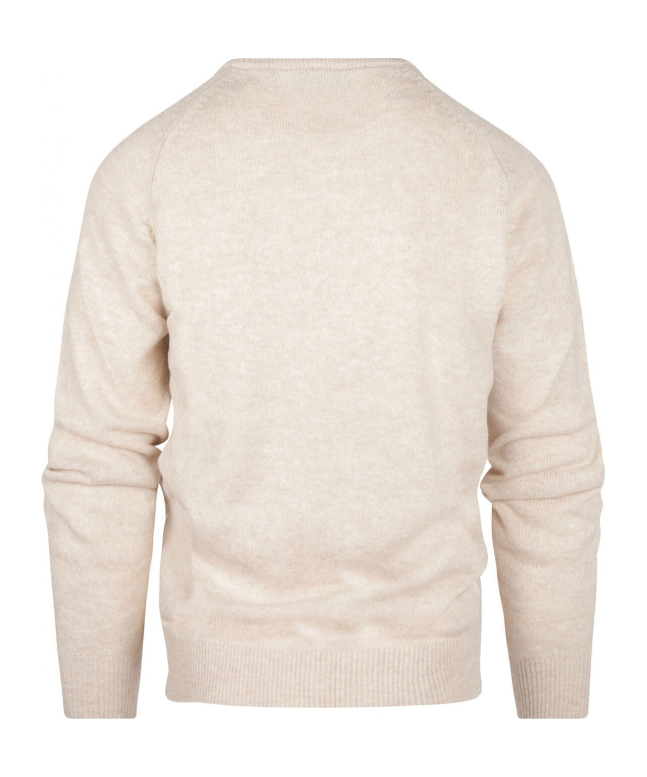Lamswol V-Hals Pullover | Licht Beige