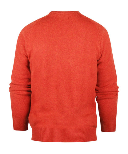 Lamswol V-Hals Pullover | Oranje Rood