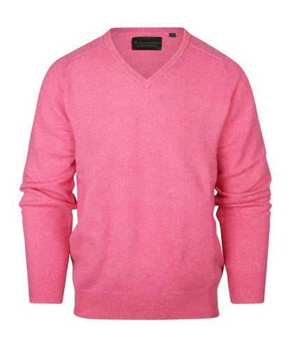 Lamswol V-Hals Pullover | Bubblegum