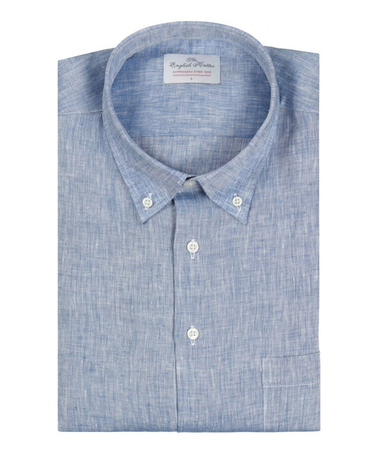 Langärmeliges Leinenhemd | Blau