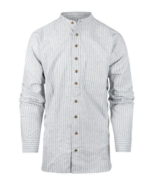 Overhemd Grandfather Shirt | Grijs