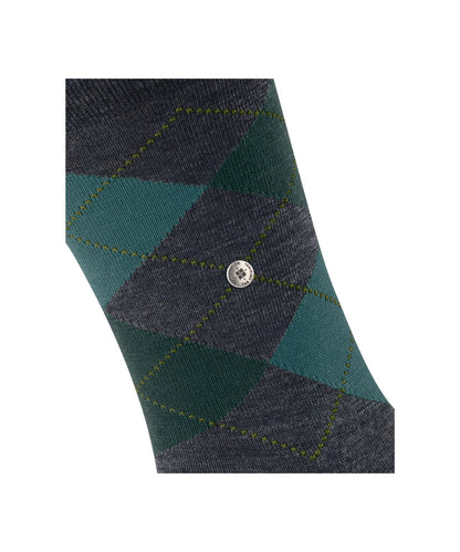 Edinburgh Mel Heren Sokken | Cobalt diamond check