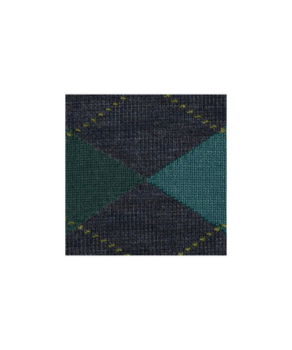 Edinburgh Mel Heren Sokken | Cobalt diamond check
