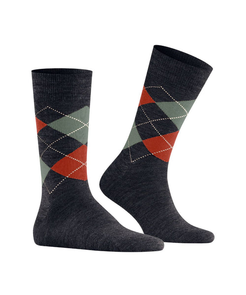 Edinburgh Melange Heren Sokken | Blauw