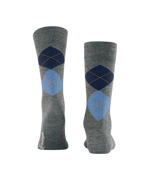 Edinburgh Melange Heren Sokken | Blauw
