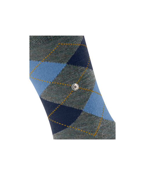 Edinburgh Melange Heren Sokken | Blauw