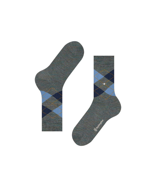 Edinburgh Melange Heren Sokken | Blauw