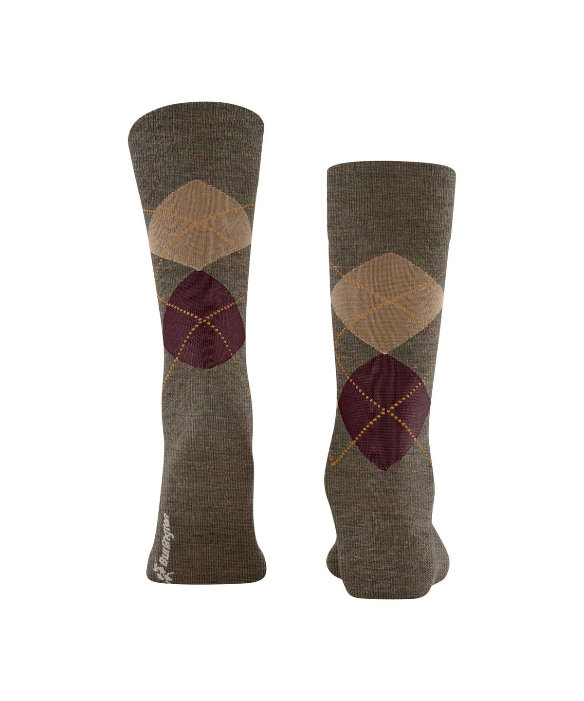 Edinburgh Mel Heren Sokken | Covert Green diamond check