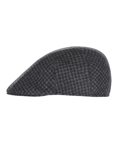 Wollen Soft Cap | Grijsblauw Patroon