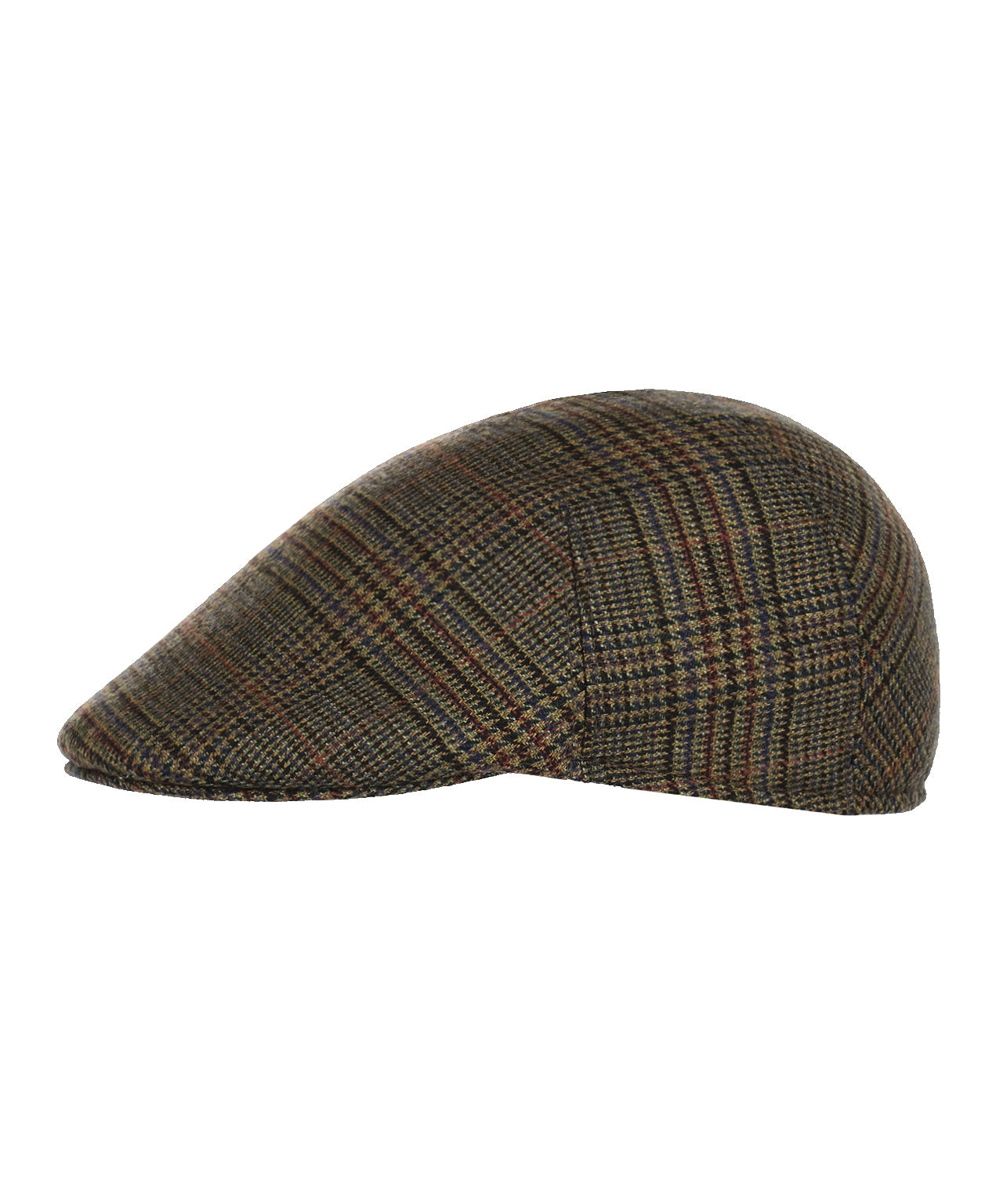 Wollen Soft Cap | Bruin Groen Patroon