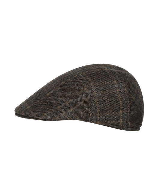 Soft Cap Wol | Donker Bruin Patroon