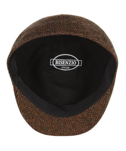 Wollen Soft Cap | Roodbruin Patroon