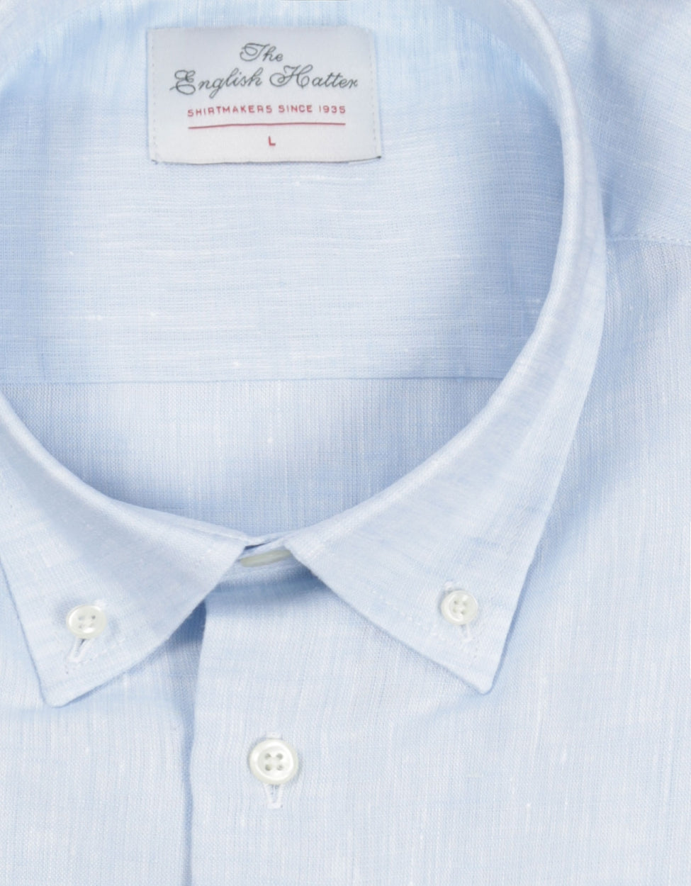 Shirt Linnen Korte Mouw | Licht Blauw