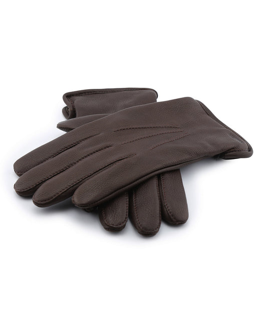 Luxuriöse Hirschlederhandschuhe | Braun