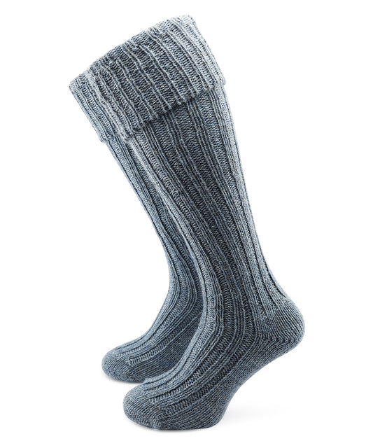 Tweed  Kniekous | Denim Blue