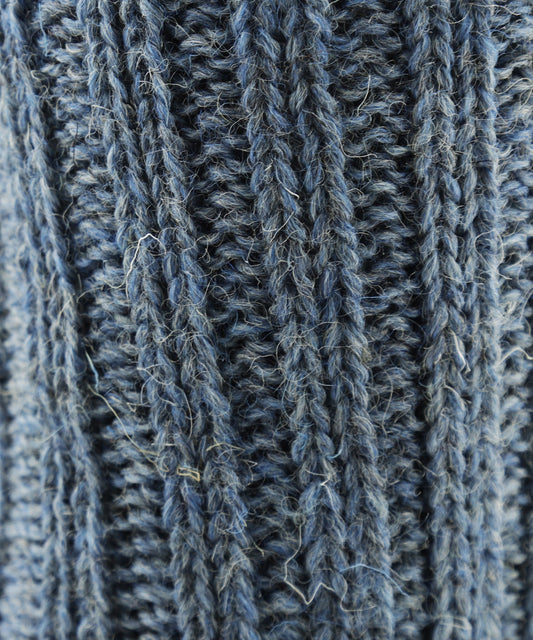 Tweed  Kniekous | Denim Blue