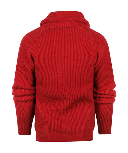 William Lockie Button Cardigan Shawl Collar | Poppy Melange