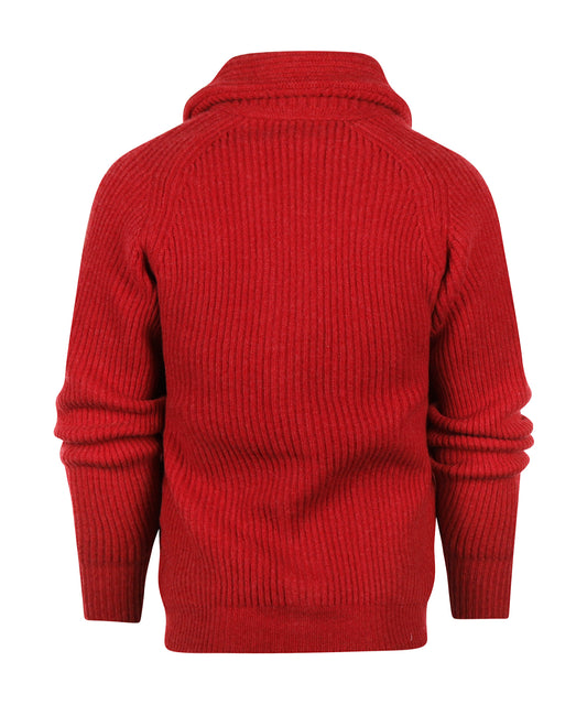 William Lockie Button Cardigan Shawl Collar | Poppy Melange