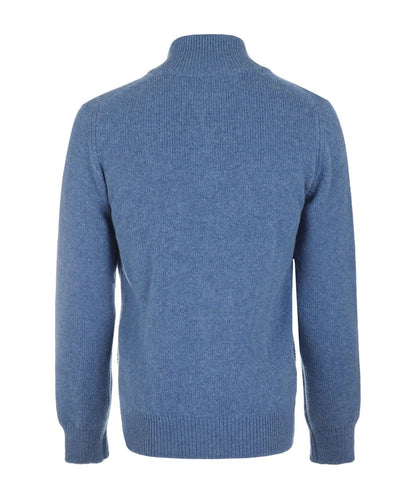William Lockie Zip Vest Lambswool | Blue