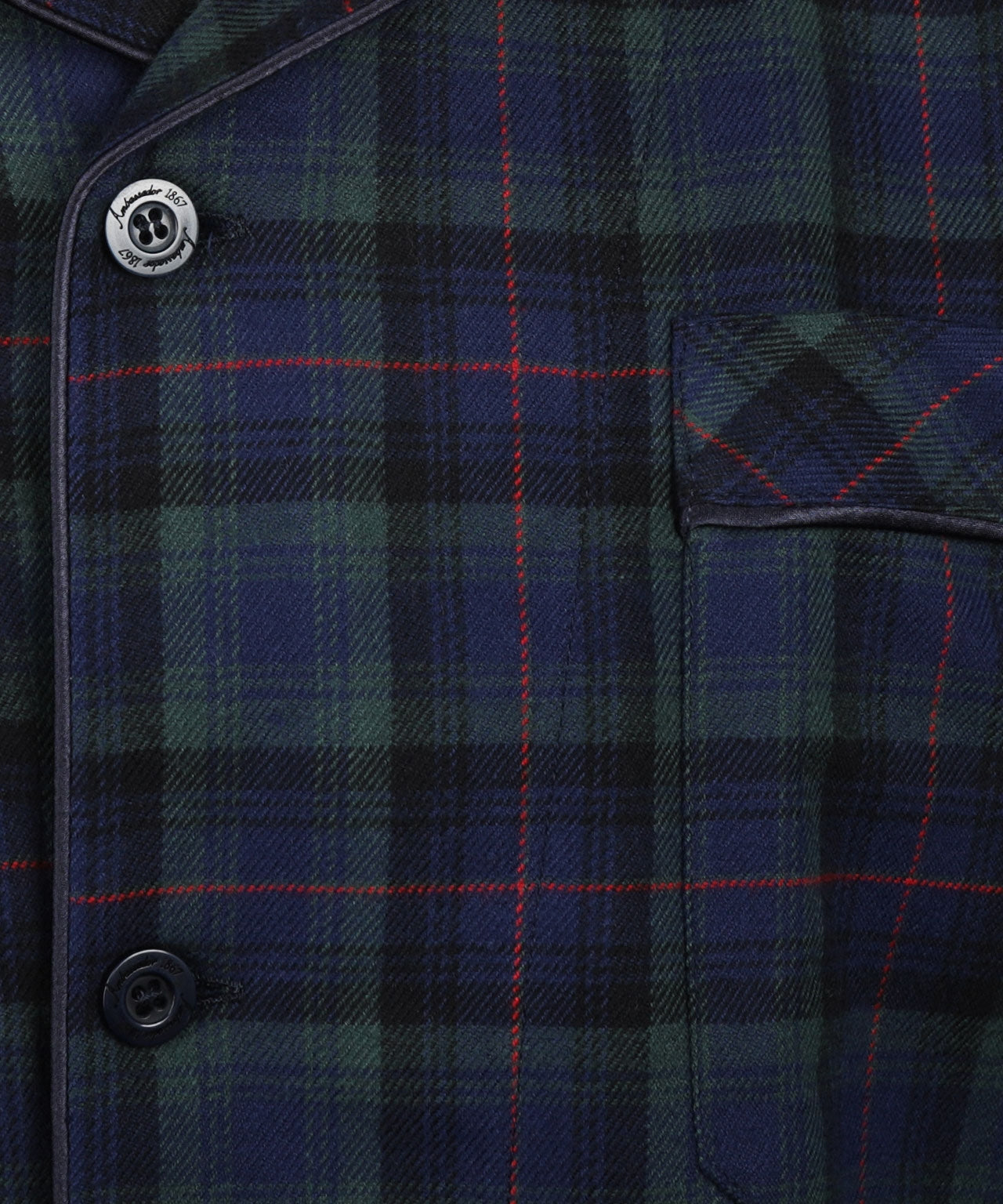 Luxuriöser Baumwollpyjama | Blau