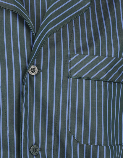 Pyjama | Green/Blue stripe