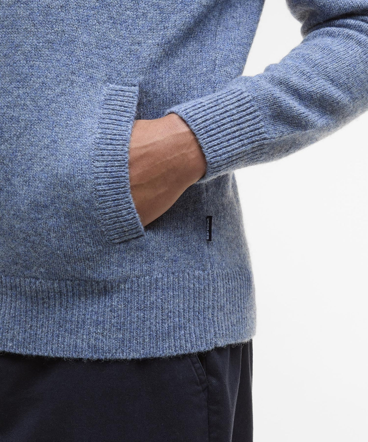 Barbour Talder Half Zip Strickpullover | Blau