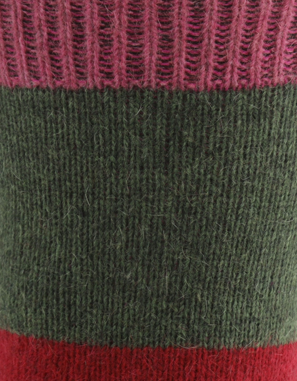 Hoop Stripe Sock | Groen/Rood/Roze brede streep