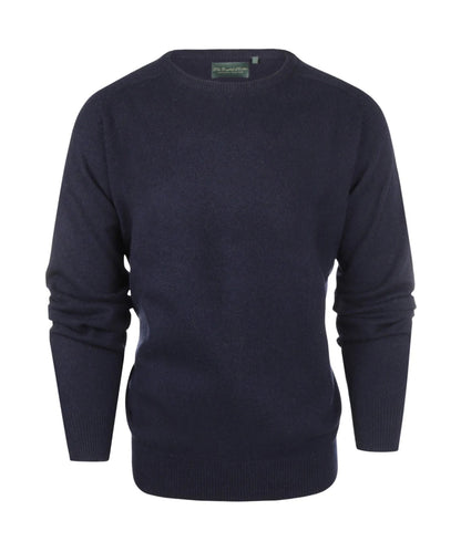 Rundhalspullover aus Lammwolle | Marineblau