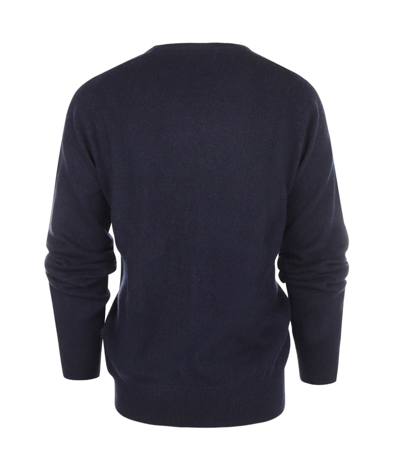 Rundhalspullover aus Lammwolle | Marineblau