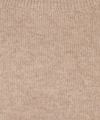 Pullover Lambswool round neck | Brown