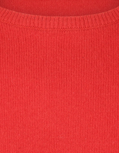 Rundhalspullover aus Lammwolle | Rot
