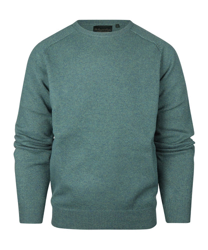 Lamswol Ronde Hals Pullover | Blauwgroen