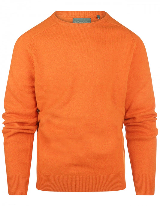 Pullover Lambswool round neck | Orange